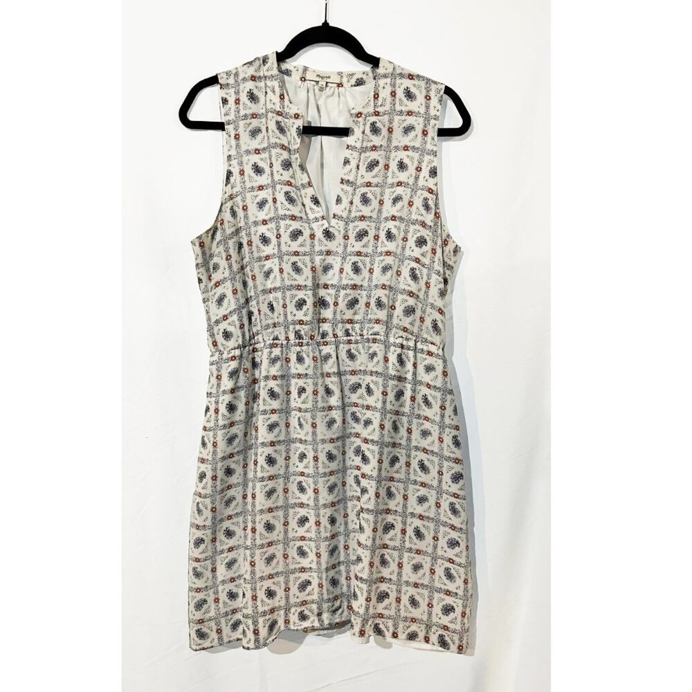 Madewell Nora Picnic Paisley Silk Dress V-Neck – Size 12